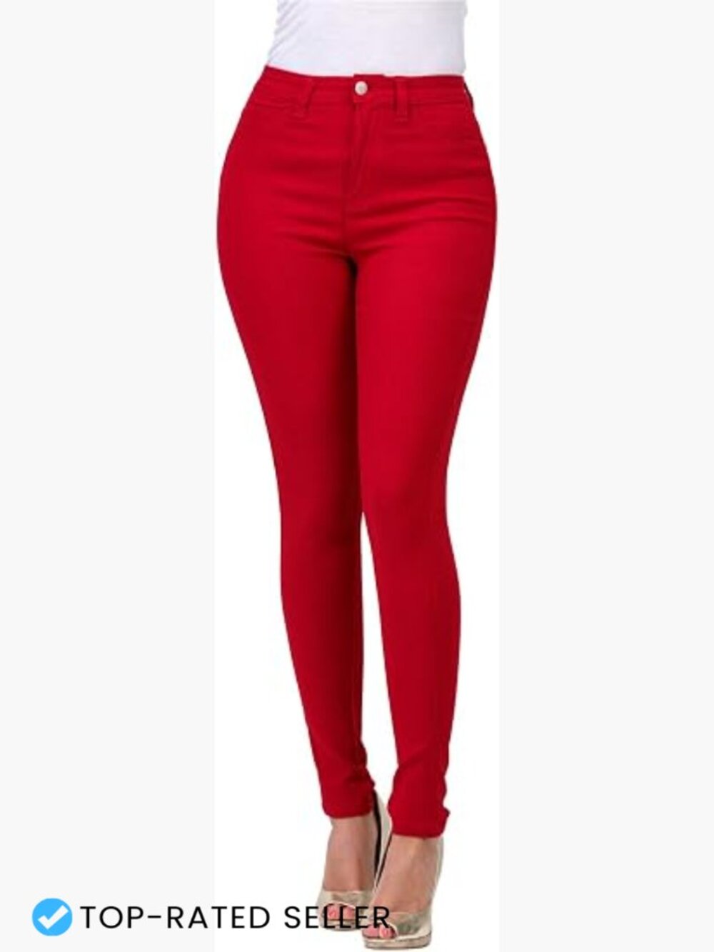 High Rise Skinny Distressed Jeans Stretchy Destroyed Denim Ankle Length